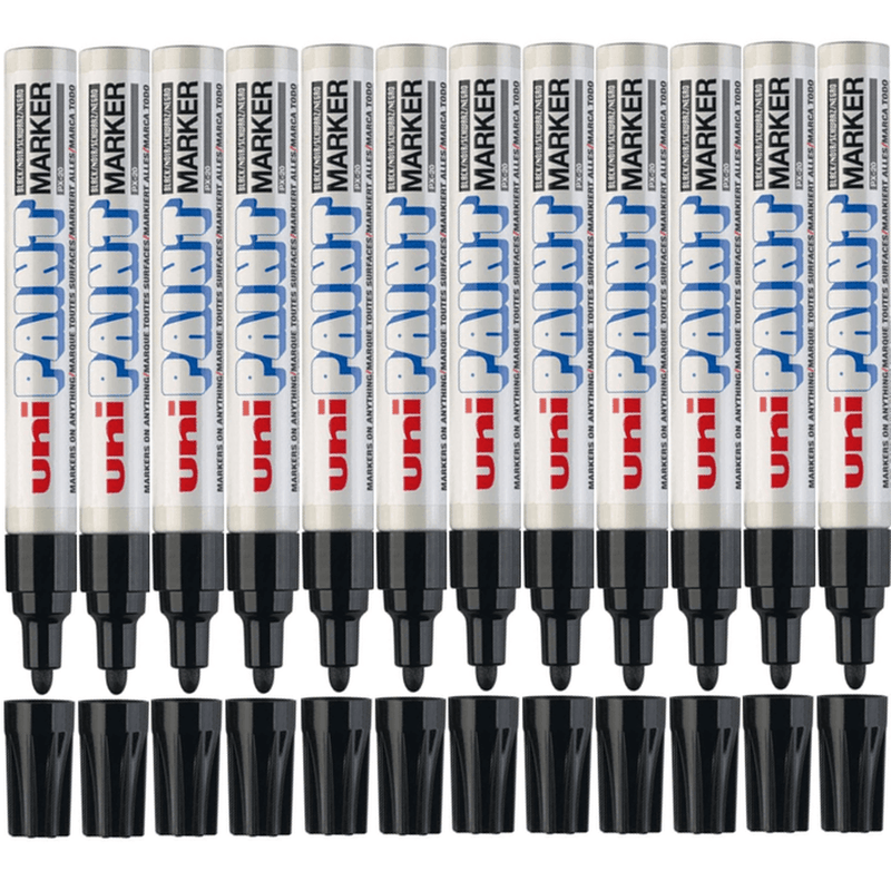 Uni-Ball PX20 Paint Marker Bullet Tip 2.2mm Black Box 12 PX20BK (Box 12) - SuperOffice