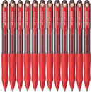 Uni-Ball SN-100 Laknock Retractable Ballpoint Pen Broad 1.4mm Red Box 12 SN100BR (1.4mm Red Box 12) - SuperOffice