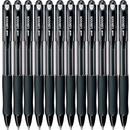 Uni-Ball SN-100 Laknock Retractable Ballpoint Pen Medium 1.0mm Black Box 12 SN100MBK (1.0mm Black Box 12) - SuperOffice