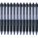Uni-Ball SN227 Power Tank Retractable Ballpoint Pen Fine 0.7mm Black Box 12 SN227FBK (Box 12) - SuperOffice