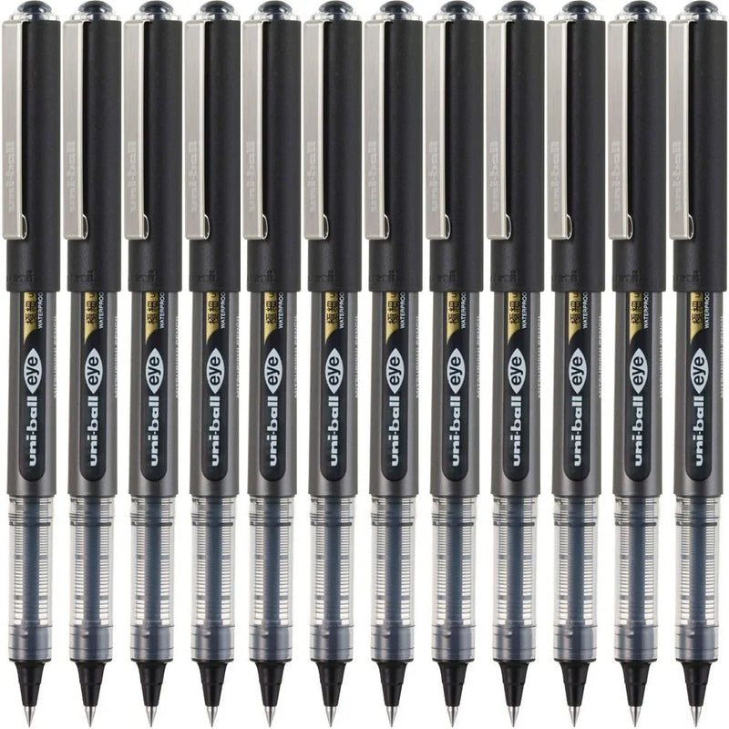 Uni-Ball UB150-038 Eye Liquid Ink Rollerball Pen Ultra Micro 0.38mm Black Box 12 UB150-038BK (Box 12) - SuperOffice