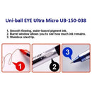 Uni-Ball UB150-038 Eye Liquid Ink Rollerball Pen Ultra Micro 0.38mm Blue Box 12 UB150-038BL (Box 12) - SuperOffice