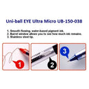 Uni-Ball UB150-038 Eye Liquid Ink Rollerball Pen Ultra Micro 0.38mm Red Box 12 UB150-038R (Box 12) - SuperOffice