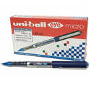 Uni-Ball UB150 Eye Liquid Ink Rollerball Pen Micro 0.5mm Blue Box 12 UB150BL (0.5mm Box 12) - SuperOffice