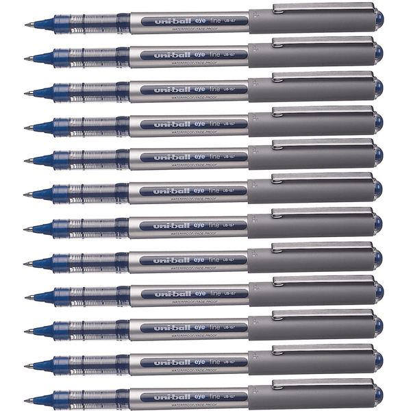 Uni-Ball UB157 Eye Liquid Ink Pen Rollerball Fine 0.7mm Blue Box 12 UB157BL (Box 12) - SuperOffice