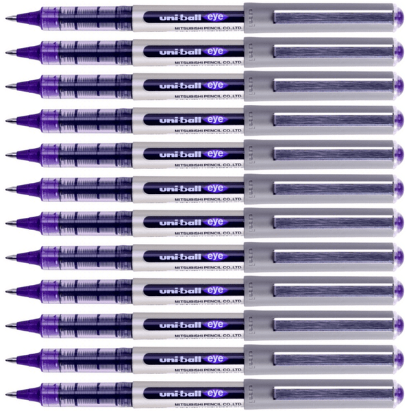 Uni-Ball UB157 Eye Liquid Ink Pen Rollerball Fine 0.7mm Violet Purple Box 12 UB157V (Box 12) - SuperOffice