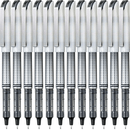 Uni-Ball UB187S Rollerball Eye Needle Liquid Ink Pen Fine 0.7mm Black Box 12 UB187SBK (Black Box 12) - SuperOffice