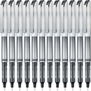 Uni-Ball UB187S Rollerball Eye Needle Liquid Ink Pen Fine 0.7mm Black Box 12 UB187SBK (Black Box 12) - SuperOffice