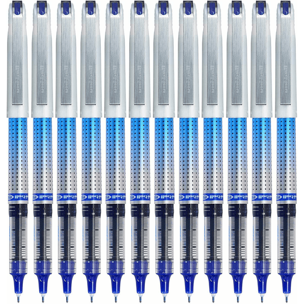Uni-Ball UB187S Rollerball Eye Needle Liquid Ink Pen Fine 0.7mm Blue Box 12 UB187SBL (Blue Box 12) - SuperOffice