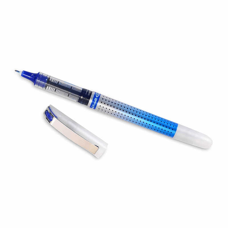 Uni-Ball UB187S Rollerball Eye Needle Liquid Ink Pen Fine 0.7mm Blue Box 12 UB187SBL (Blue Box 12) - SuperOffice