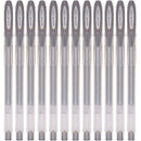 Uni-Ball Um120 Signo Gel Ink Rollerball Pen 0.7mm Metallic Silver Box 12 UM120NMS (Box 12) - SuperOffice