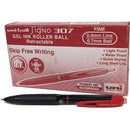 Uni-Ball UMN307 Signo Retractable Gel Ink Rollerball Pens 0.7mm Red Box 12 UMN307FR (Box 12) - SuperOffice
