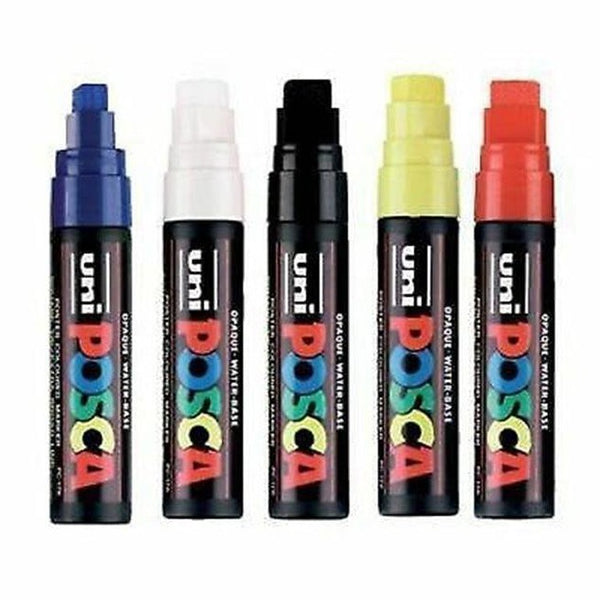 Uni Pc-17K Posca Poster Marker Extra Broad Chisel Tip 15Mm Assorted Box 5 PC17K5A - SuperOffice