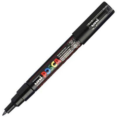 Uni Pc-1M Posca Poster Marker Extra Fine Bullet Tip 1Mm Black PC1MBK - SuperOffice