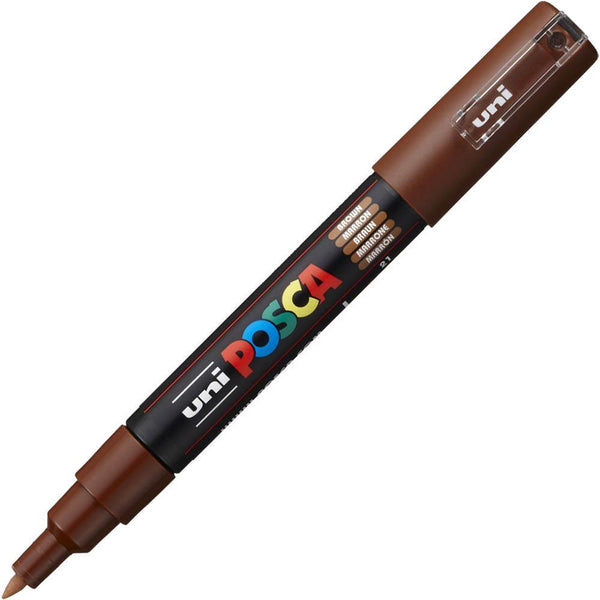 Uni Pc-1M Posca Poster Marker Extra Fine Bullet Tip 1Mm Brown PC1MBR - SuperOffice