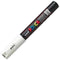 Uni Pc-1M Posca Poster Marker Extra Fine Bullet Tip 1Mm White PC1MWH - SuperOffice