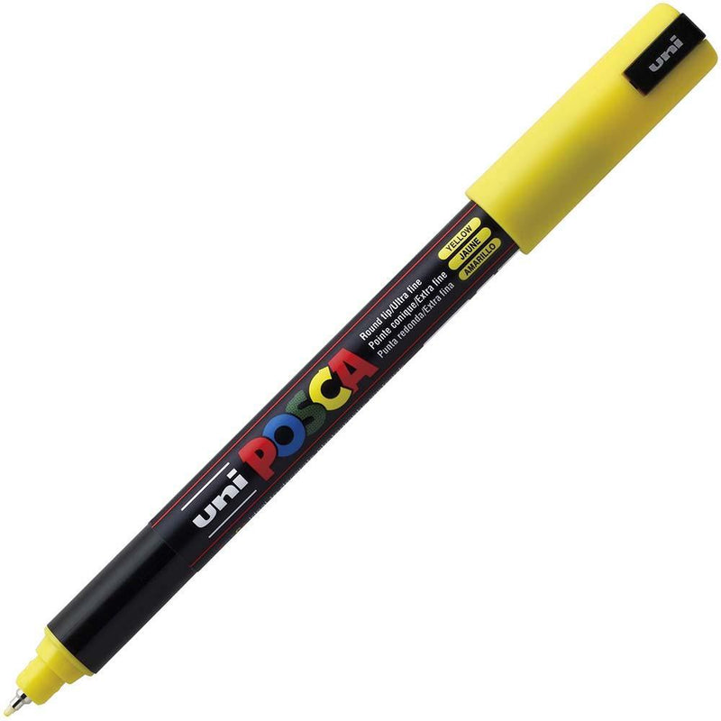 Uni Pc-1Mr Posca Poster Marker Ultra Fine Round Tip 0.7Mm Yellow PC1MRY - SuperOffice