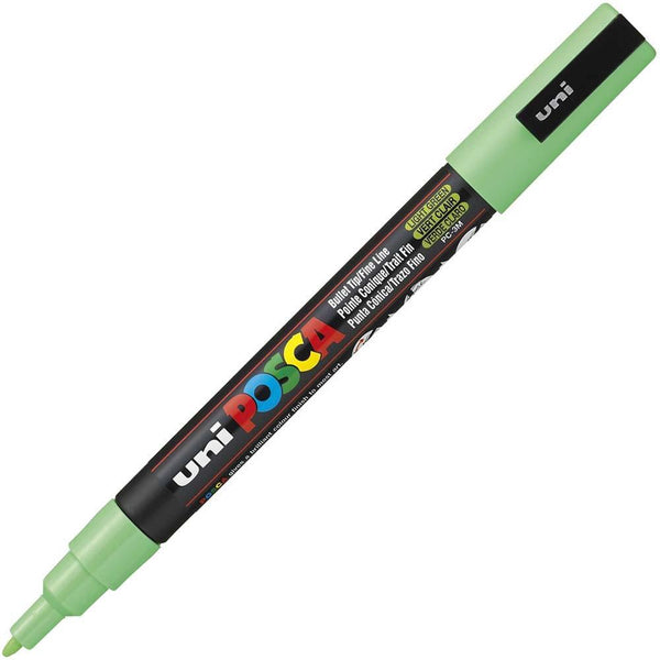 Uni Pc-3M Posca Poster Marker Fine Bullet Tip 1.3Mm Light Green PC3MLG - SuperOffice