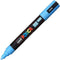 Uni Pc-5M Posca Poster Marker Medium Bullet Tip 2.5Mm Light Blue PC-5MMETBL - SuperOffice