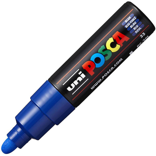 Uni Pc-7M Posca Poster Marker Medium Bullet Tip 4.5Mm Blue PC-7MBL - SuperOffice