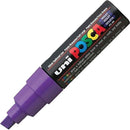 Uni Pc-8K Posca Poster Marker Broad Chisel Tip 8Mm Violet PC-8KV - SuperOffice
