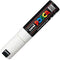Uni Pc-8K Posca Poster Marker Broad Chisel Tip 8Mm White PC-8KWH - SuperOffice