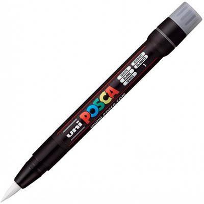 Uni Pcf-350 Posca Poster Marker Brush Tip 1-10Mm White PCF350WH - SuperOffice