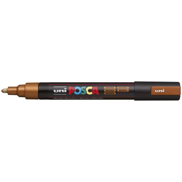 Uni Posca PC-5M Posca Poster Marker Medium Bullet Tip 2.5mm Bronze 6 Pack PC5MBZ (6 Pack Bronze) - SuperOffice