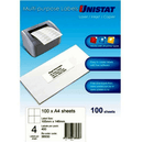 Unistat 38930 Multi-Purpose Label 4UP/ Page 105x148mm White Pack 100 38930 - SuperOffice