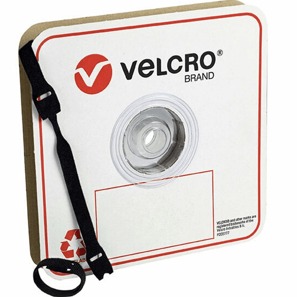 Velcro Brand One-Wrap Cable Strap Ties 25x200mm Black Roll 100 20018 - SuperOffice
