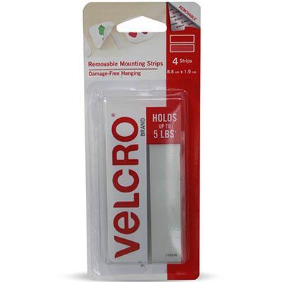 Velcro Brand Removable Mounting Strips 88 X 19Mm Pack 4 95229 - SuperOffice