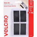 Velcro Brand Stick-On Hook And Loop Rectangles 25 X 50Mm Black Pack 6 25542 - SuperOffice