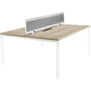 Ventura 4 Person Pod With Screen 3000 X 1500 X 745Mm Oak/White V4P1575SCOW - SuperOffice