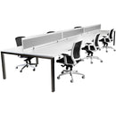 Ventura 6 Person Pod With Screen 3000 X 1500 X 745Mm White/Black V6P1575SCWB - SuperOffice