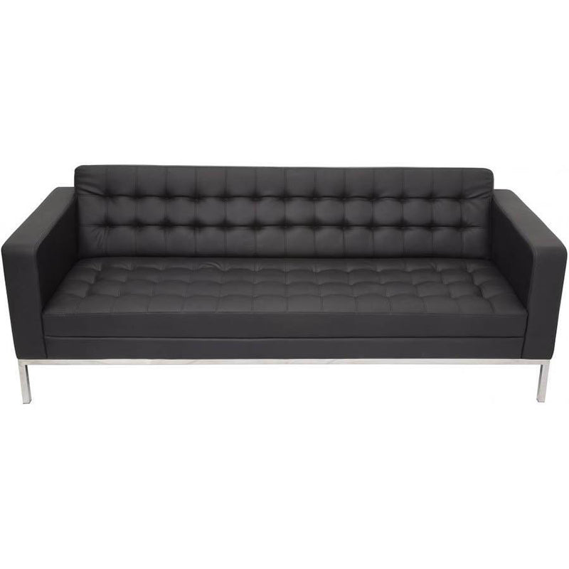 Venus Sofa Three Seater Pu Black VENUS3BPU - SuperOffice