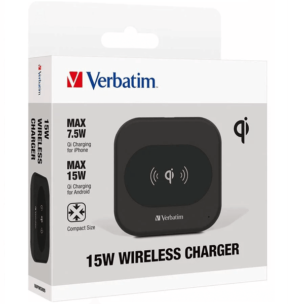 Verbatim 15w Wireless Charger Space Grey 66597 - SuperOffice