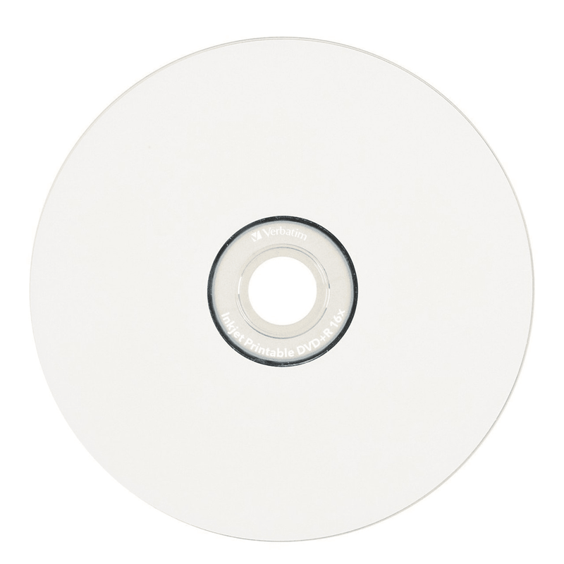 Verbatim DVD+R 4.7Gb 16X White Printable Discs CDs Pack 100 95145 - SuperOffice