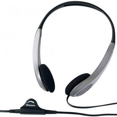 Verbatim Headset Multimedia With Volume Control Silver/Black 41645 - SuperOffice