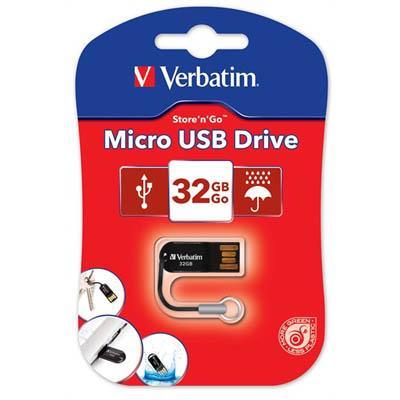 Verbatim Micro Usb Flash Drive 2.0 32Gb Black 44051 - SuperOffice