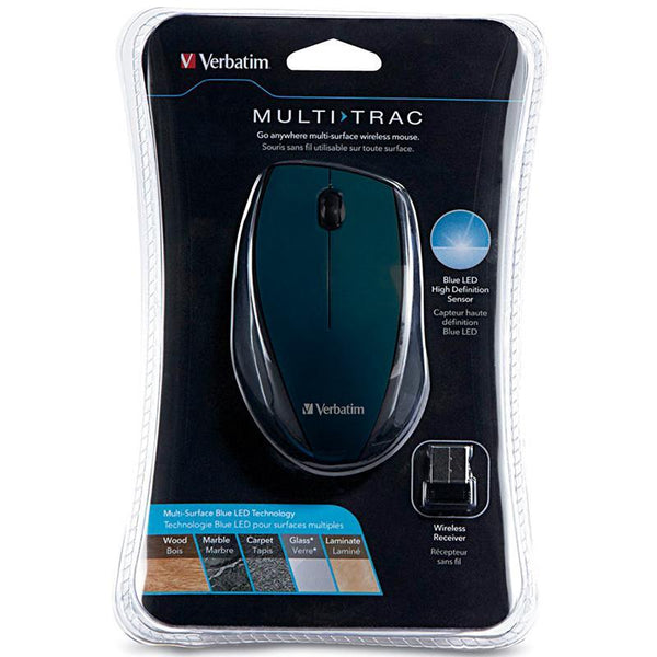 Verbatim Multi-Trac Wireless Led Mouse Black 97992 - SuperOffice