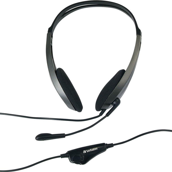 Verbatim Multimedia Headset With Microphone Black/Silver 41646 - SuperOffice