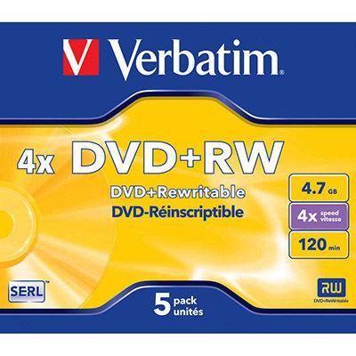 Verbatim Rewritable Dvdrw 4.7Gb 4X Pack 5 95043 - SuperOffice