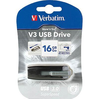 Verbatim Store-N-Go V3 Flash Drive 3.0 16Gb Grey 49172 - SuperOffice