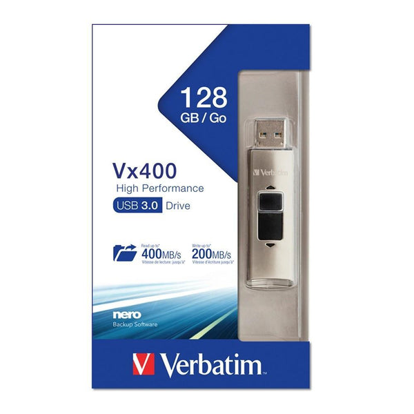 Verbatim Store-N-Go Vx400 Solid State Drive Usb 3.0 128Gb Metal 47690 - SuperOffice