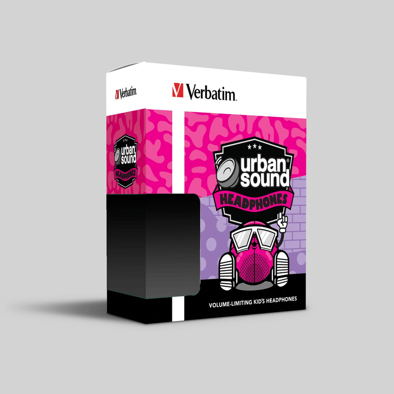 Verbatim Urban Sound Headphones Purple/Pink Kids Volume Limited 65484 - SuperOffice