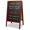 Visionchart A-Frame Magnetic Blackboard 990 X 600Mm Mahogany Style Frame VAF001 - SuperOffice