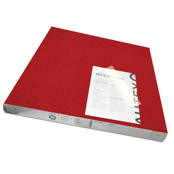 Visionchart Autex Acoustic Fabric Peel N Stick Tiles 600 X 600Mm Blazing Red Pack 6 QSTBLA - SuperOffice