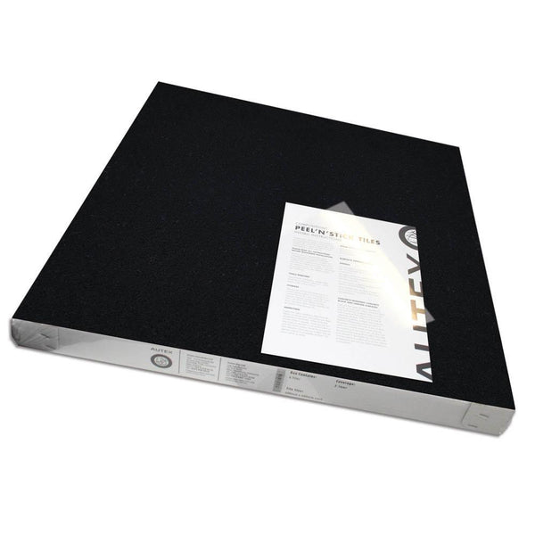 Visionchart Autex Acoustic Fabric Peel N Stick Tiles 600 X 600Mm Noir Pack 6 QSTNOI - SuperOffice