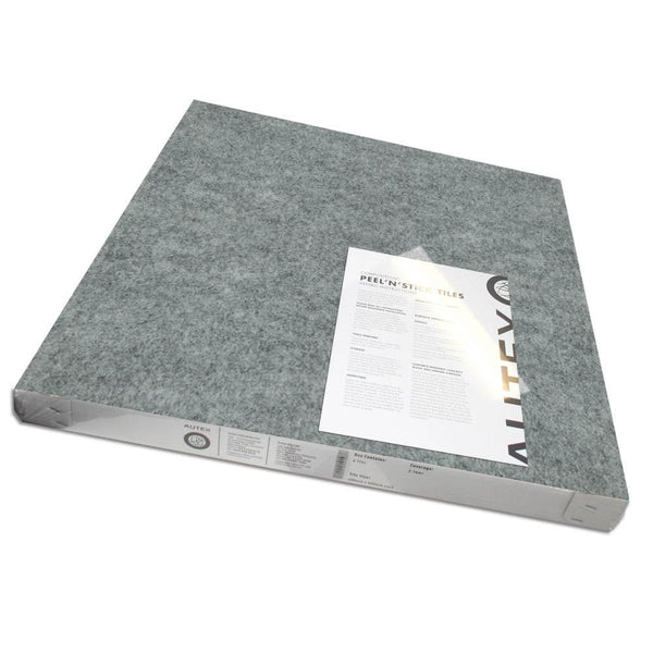 Visionchart Autex Acoustic Fabric Peel N Stick Tiles 600 X 600Mm Silver Pack 6 QSTSIL - SuperOffice