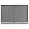 Visionchart Be Noticed Notice Case 2 Sliding Door 1830 X 1220Mm Silver Frame Grey Backing BNSGC1812-SL - SuperOffice